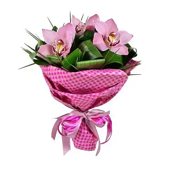 Букет из розовых орхидей